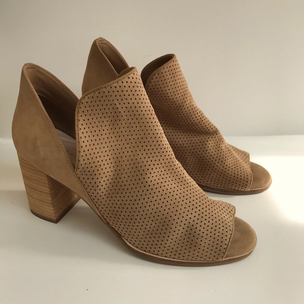 Cole Haan Shiloh Suede Open Toe Bootie